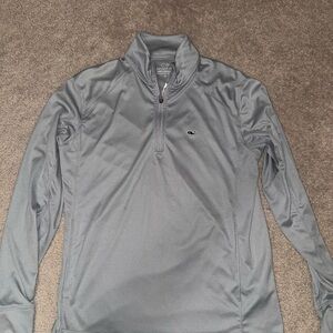 Vineyard Vines Steel Gray Performance Quarter-Zip